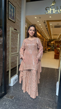 Heavy Sequin Shirt Set with Beads Work in Georgette Fabric | Party & Wedding Wear
