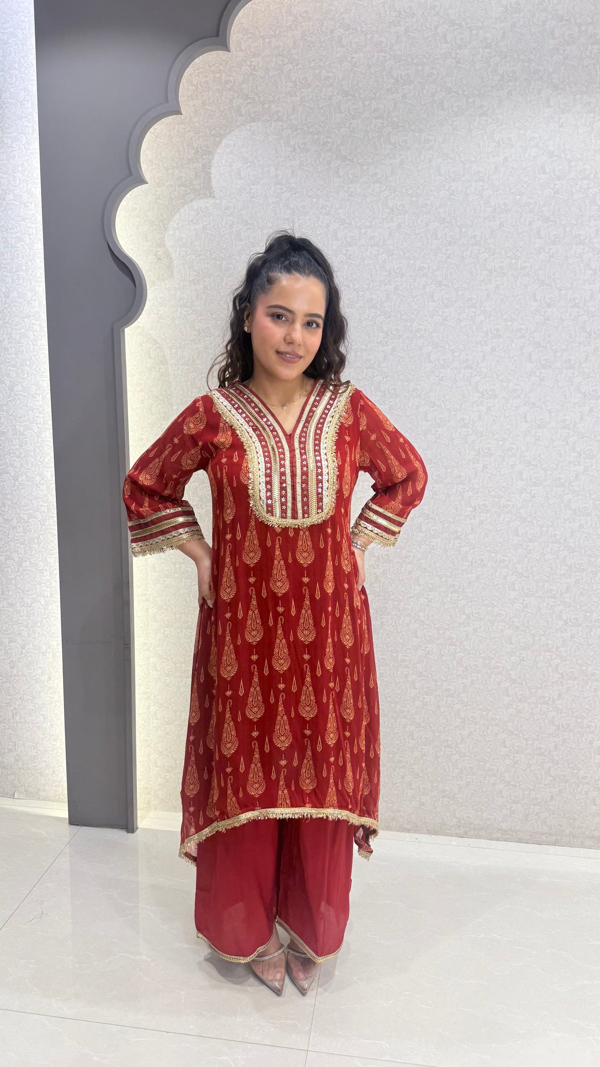 Ajrak Print Georgette Co-ord Set