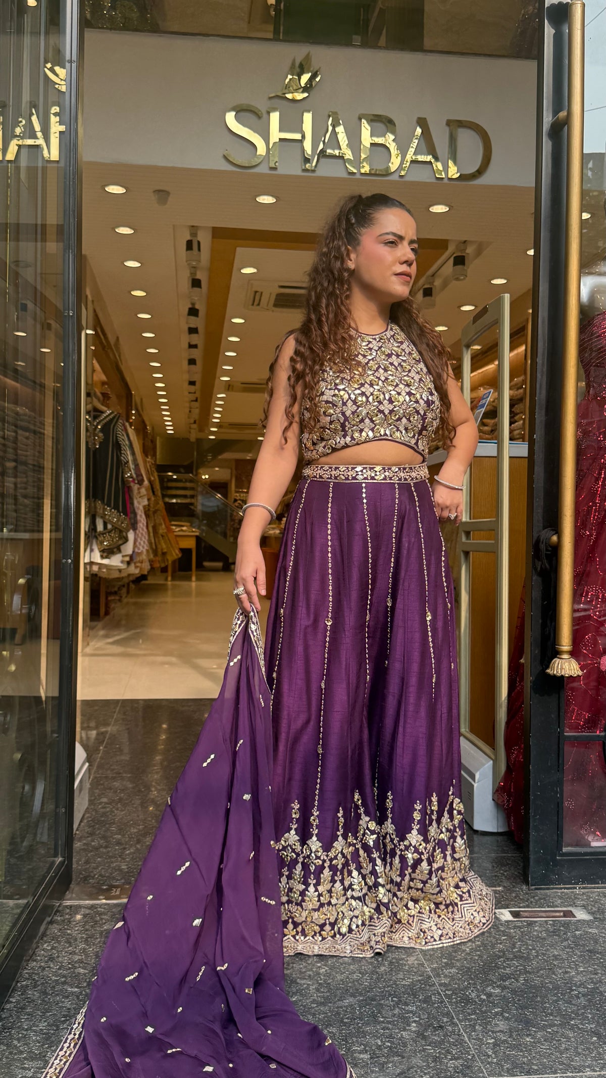 Designer Raw Silk Indo-Western Set with Handworked Gotta Work | Premium Ethnic Wear | Up to Size 44