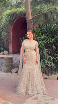Luxury Fish Cut Lehenga with Zarkan & Sequin Handwork Blouse