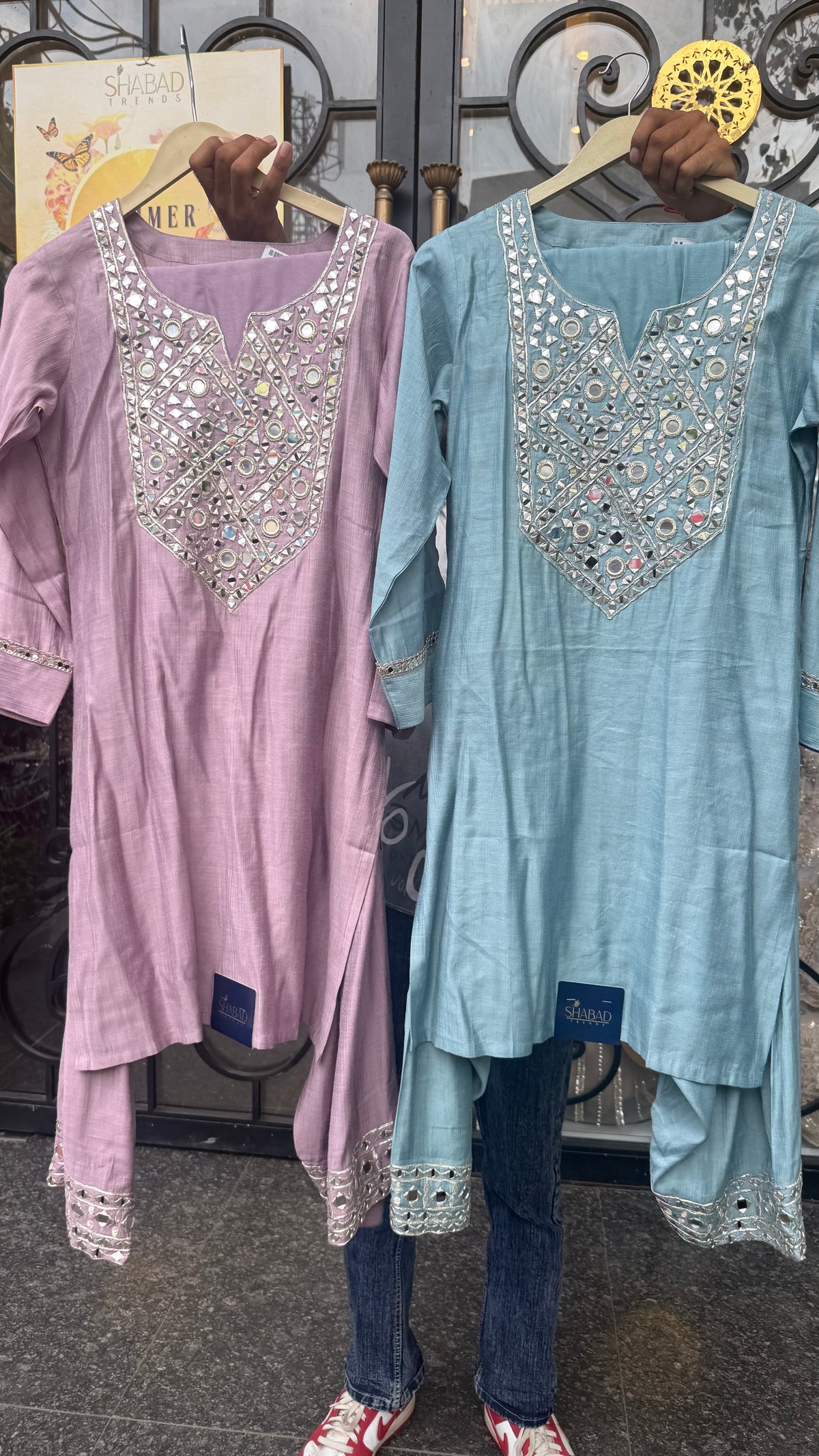 Budget Friendly Maheshwari Cotton Suit with Mirror Work | Up to Size 46
