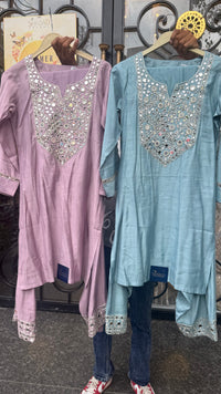 Budget Friendly Maheshwari Cotton Suit with Mirror Work | Up to Size 46