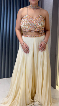 Designer Indo Western with Thread Embroidery & Cutdana Work