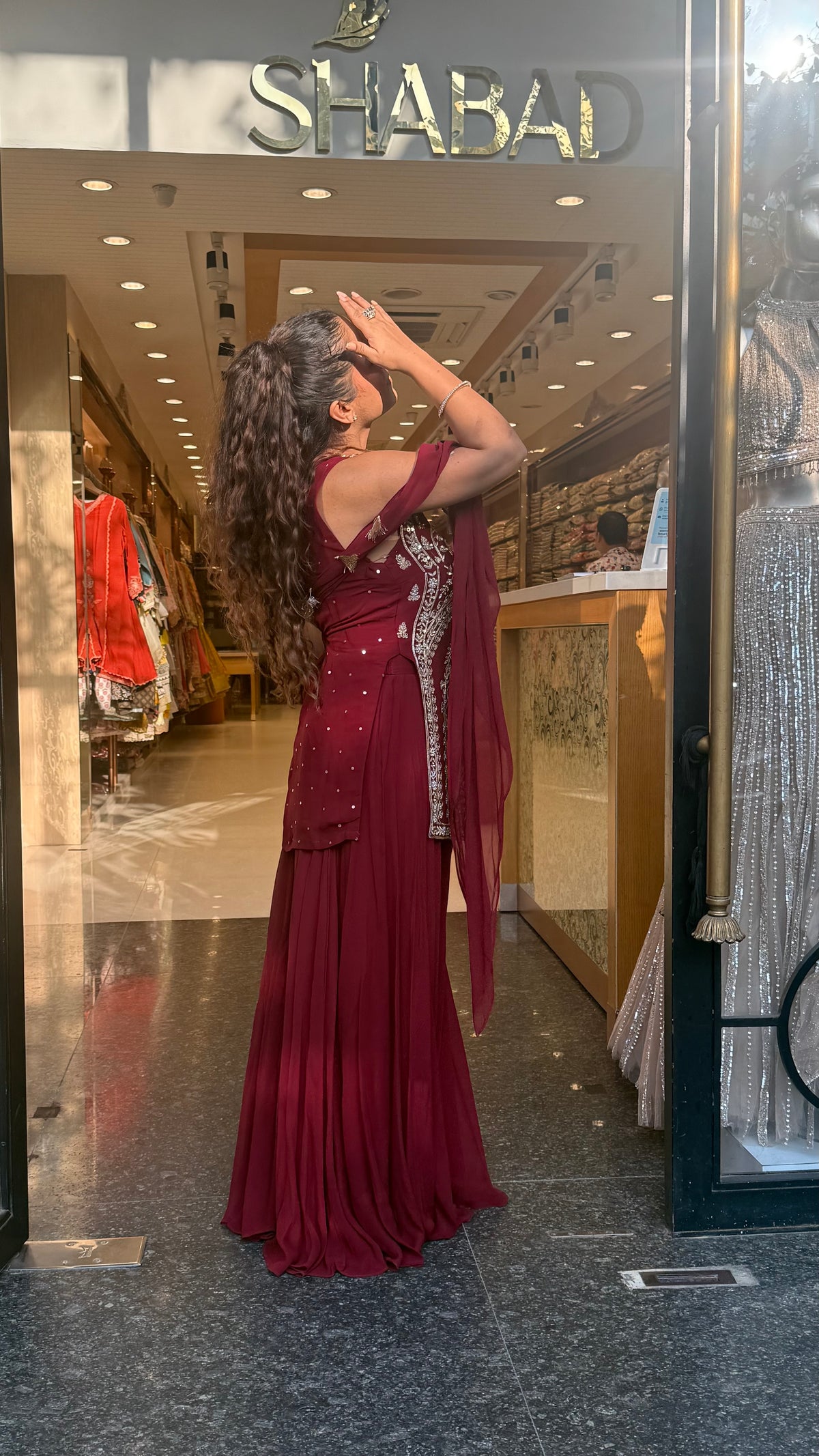 Designer Dori Sequin Cutdana Suit Set