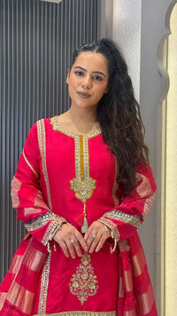 Premium Silk Suit Set with Sequin Handwork