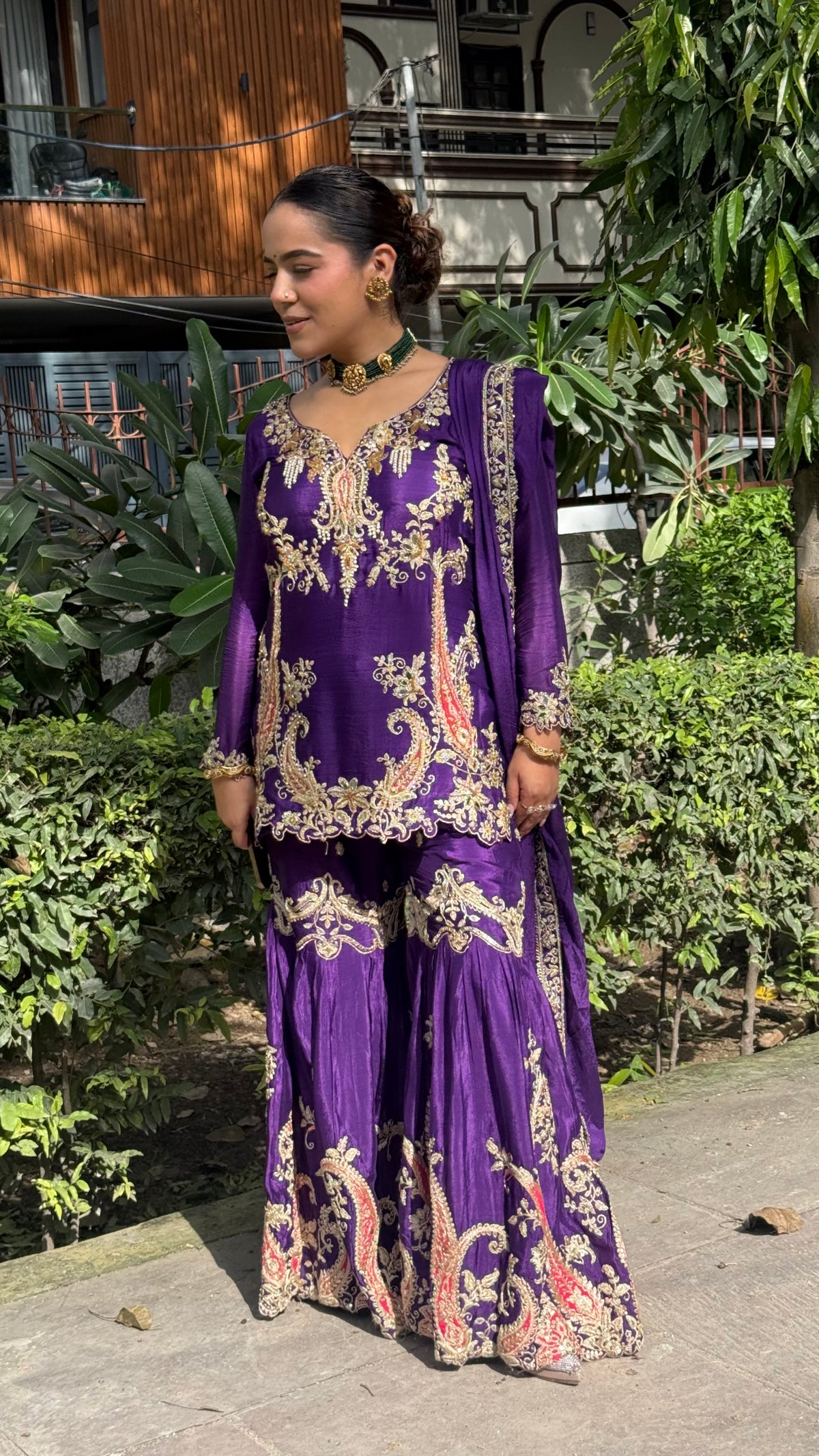 Chinon Dori, Sequin & Mirror Work Suit Set | Designer Ethnic Wear