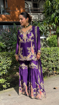 Chinon Dori, Sequin & Mirror Work Suit Set | Designer Ethnic Wear