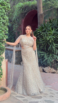 Luxury Fish Cut Lehenga with Zarkan & Sequin Handwork Blouse