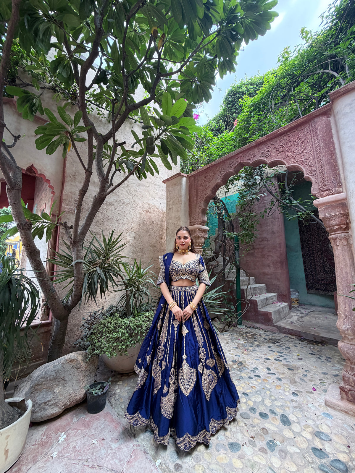 Tafta silk fabric | sequence and dori work
