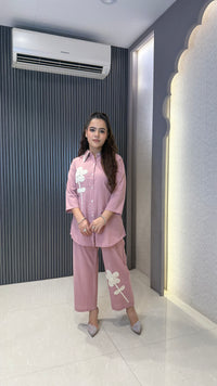 Women’s Linen Co-Ord Set with Dori Work | Premium Two-Piece Outfit