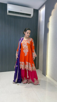 Chinon Dori Work Heavy Suit With Mirror & Sequin Detailing