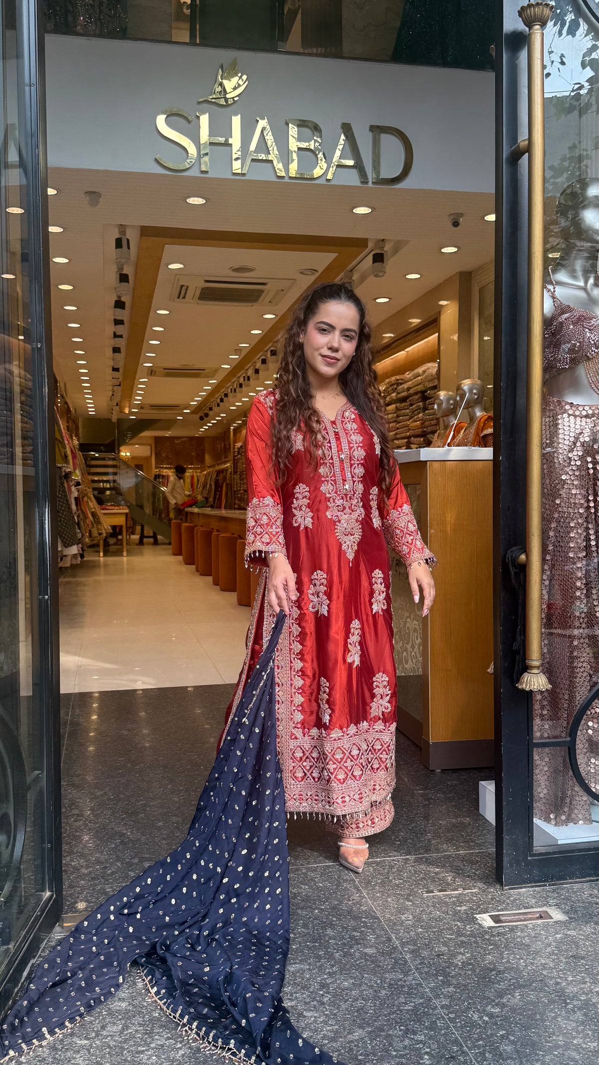 Beads & Thread Embroidered Dupion Silk Suit Set | Festive & Wedding Wear | Size Up to 46
