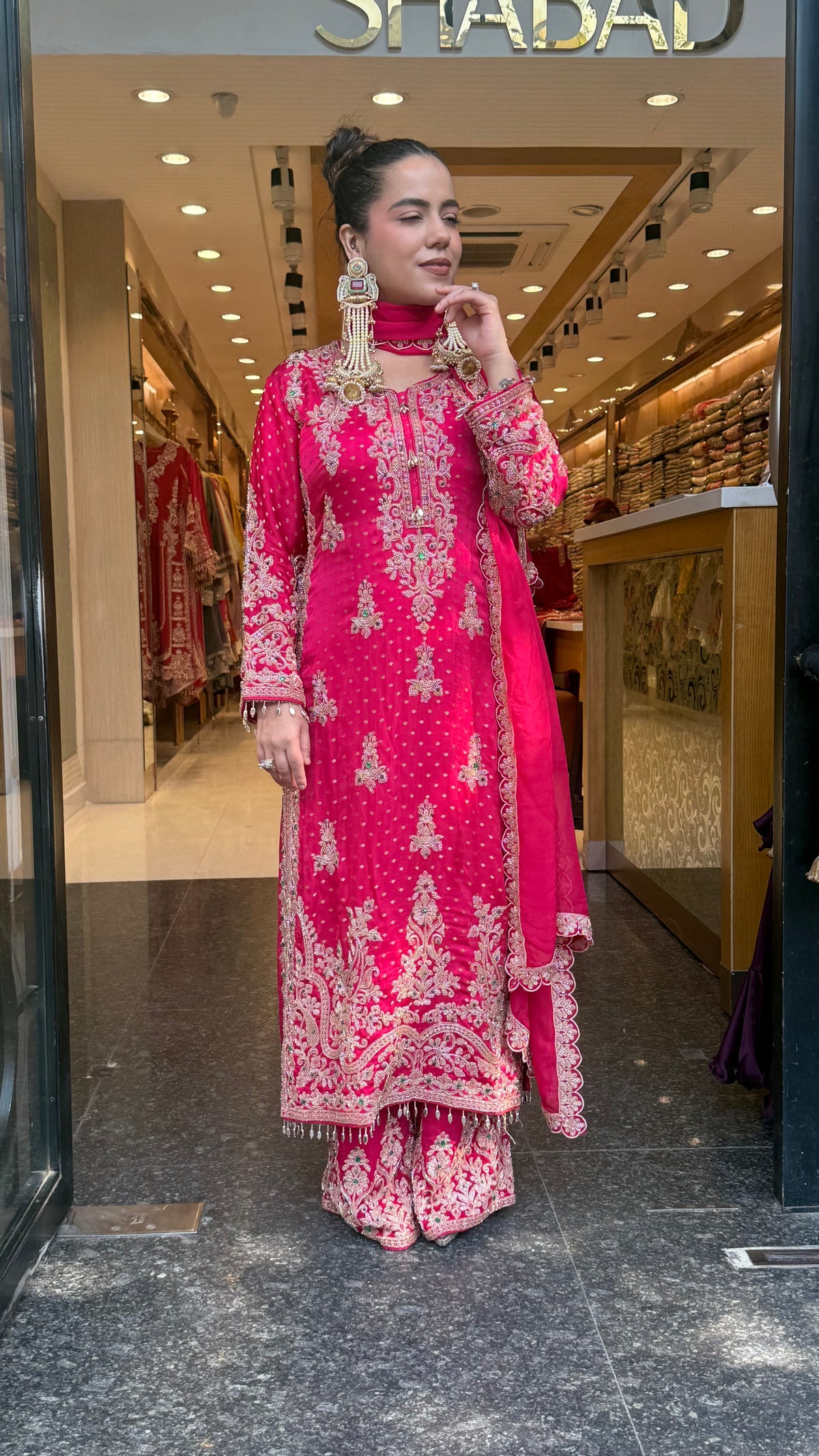 Elegant Beads Work Khadi Georgette Suit Set | Designer Ethnic Wear