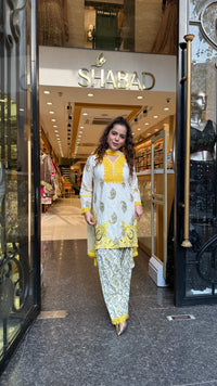 Budget-Friendly Printed Cotton Suit Set with Farshi Salwar & Thread Embroidery | Up to Size 44