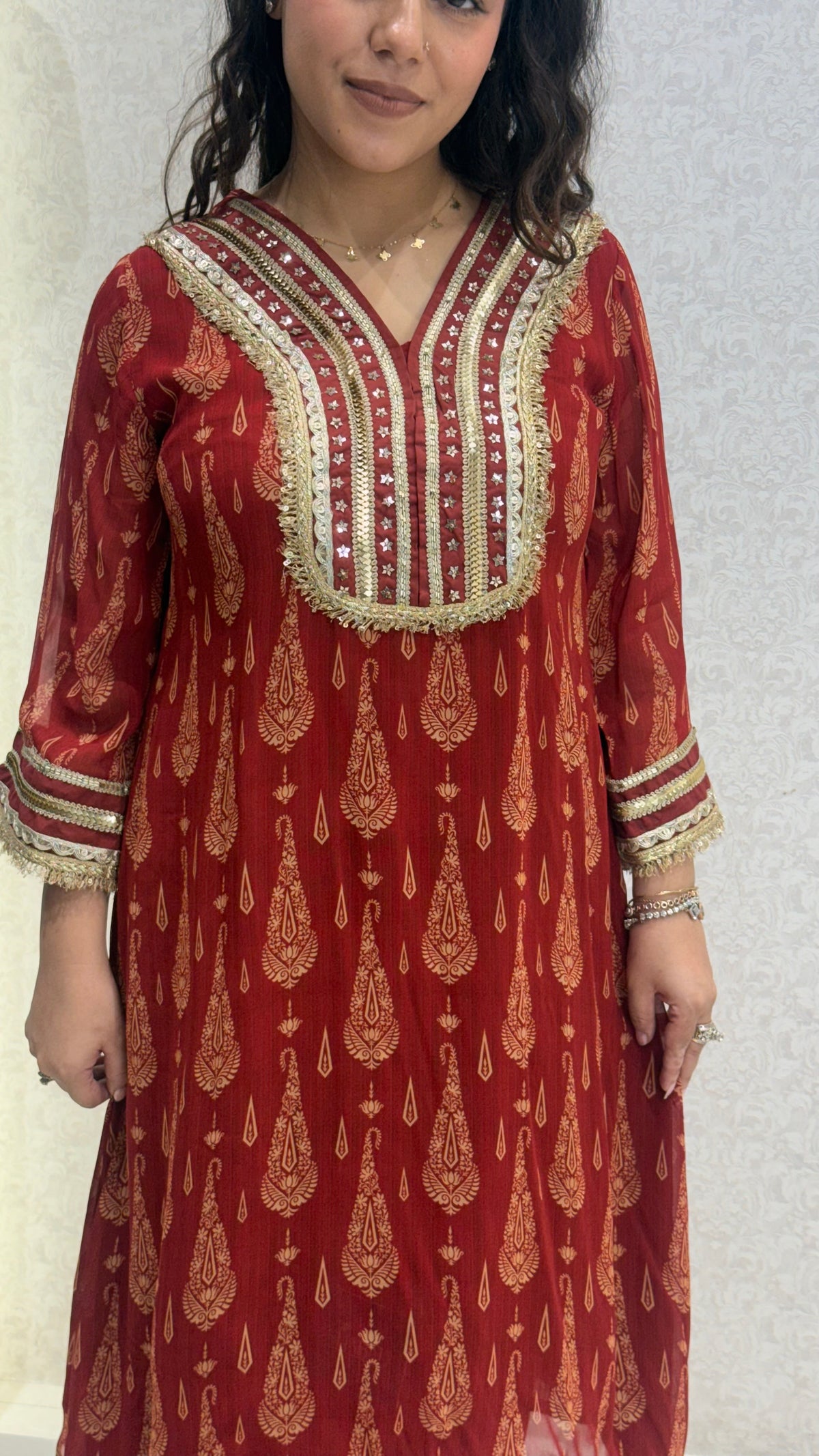 Ajrak Print Georgette Co-ord Set