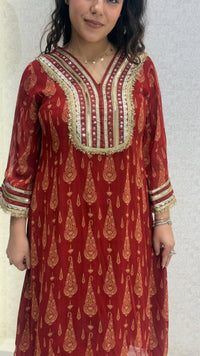 Ajrak Print Georgette Co-ord Set