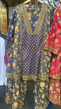 Printed Cotton Peplum Suit Set | Budget-Friendly Collection