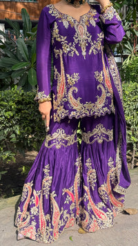 Chinon Dori, Sequin & Mirror Work Suit Set | Designer Ethnic Wear