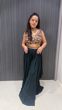 Thread Embroidery Indo-Western Set