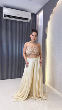 Designer Indo Western with Thread Embroidery & Cutdana Work