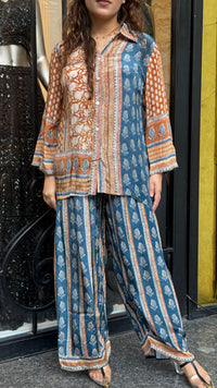 Women’s Indian Crepe Digital Print Co-ord Set | Premium Printed Coord | Sizes Up to 44