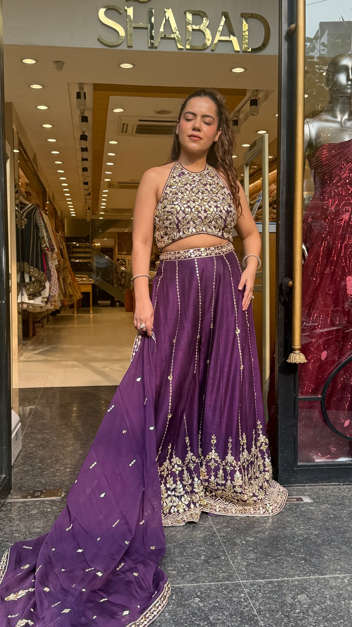 Designer Raw Silk Indo-Western Set with Handworked Gotta Work | Premium Ethnic Wear | Up to Size 44