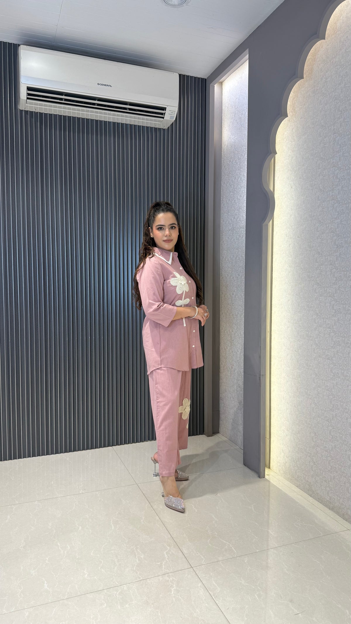Women’s Linen Co-Ord Set with Dori Work | Premium Two-Piece Outfit