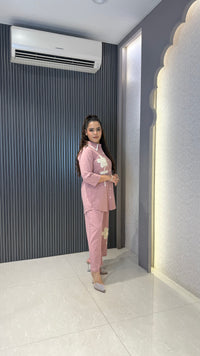Women’s Linen Co-Ord Set with Dori Work | Premium Two-Piece Outfit