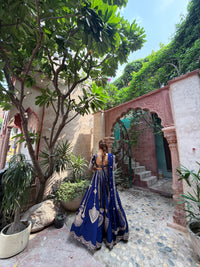 Tafta silk fabric | sequence and dori work
