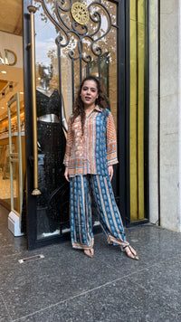 Women’s Indian Crepe Digital Print Co-ord Set | Premium Printed Coord | Sizes Up to 44