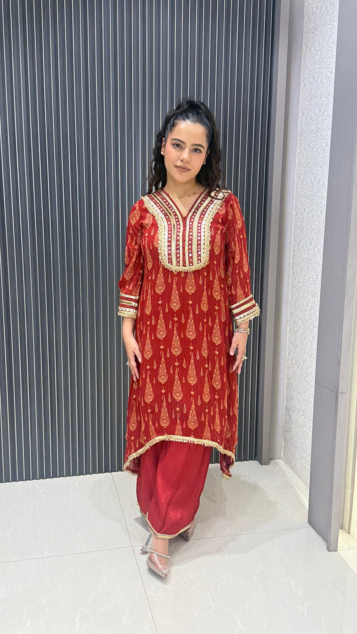 Ajrak Print Georgette Co-ord Set