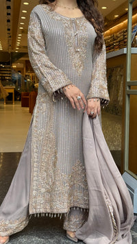 Luxury Georgette Suit Set with Sequin & Hand Bead Work | Premium Designer Ethnic Wear