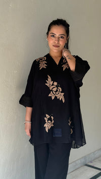 Designer Coord Set with Patch Work & Cutdana Detailing