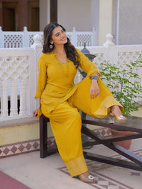 Rayon Cotton Farshi Salwar Coord Set with Lace Work
