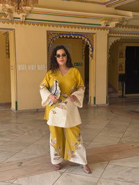 Linen Crochet & Patchwork Coord Set