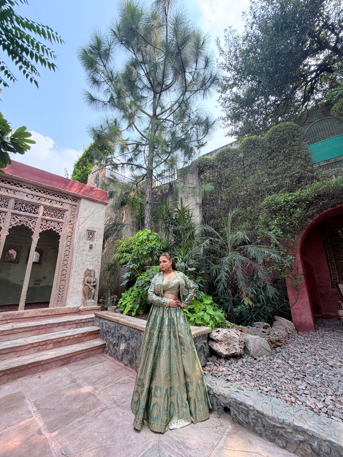 Banarasi Lehenga Set with Handworked Jacket – Designer Ethnic Wear