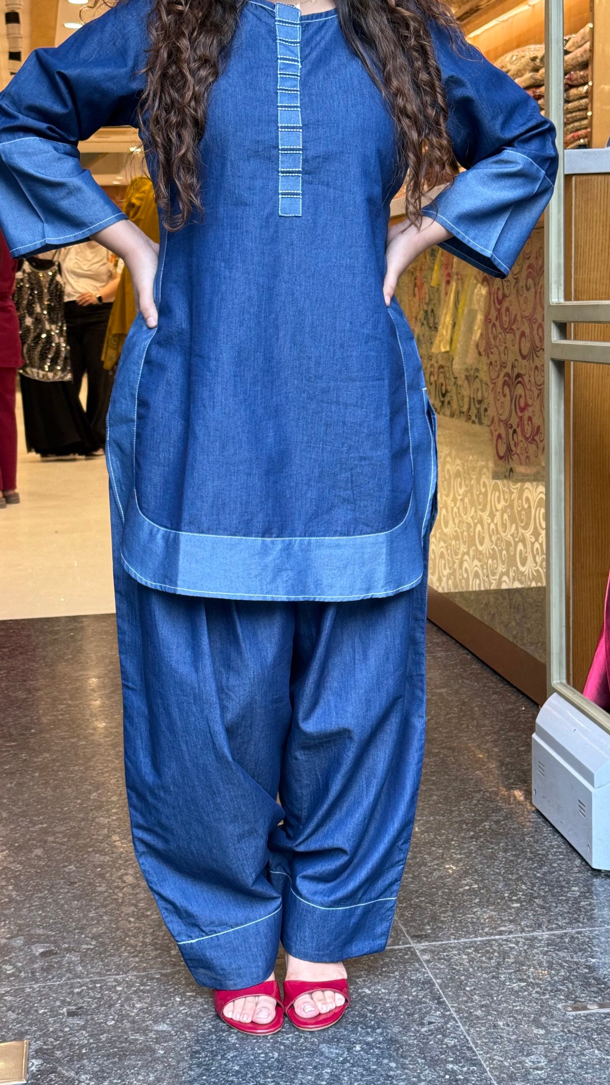 Women’s Cotton Denim Co-Ord Set | Casual Two-Piece Outfit