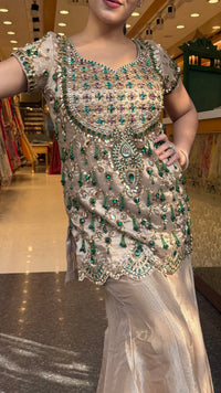 Designer Embellished Suit Set with Intricate Handwork – Up to Size 46