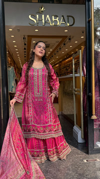Women’s Shimmer Tissue Suit Set | Pearl, Cutdana & Zarkan Work | Premium Ethnic Wear