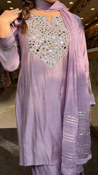 Budget Friendly Maheshwari Cotton Suit with Mirror Work |