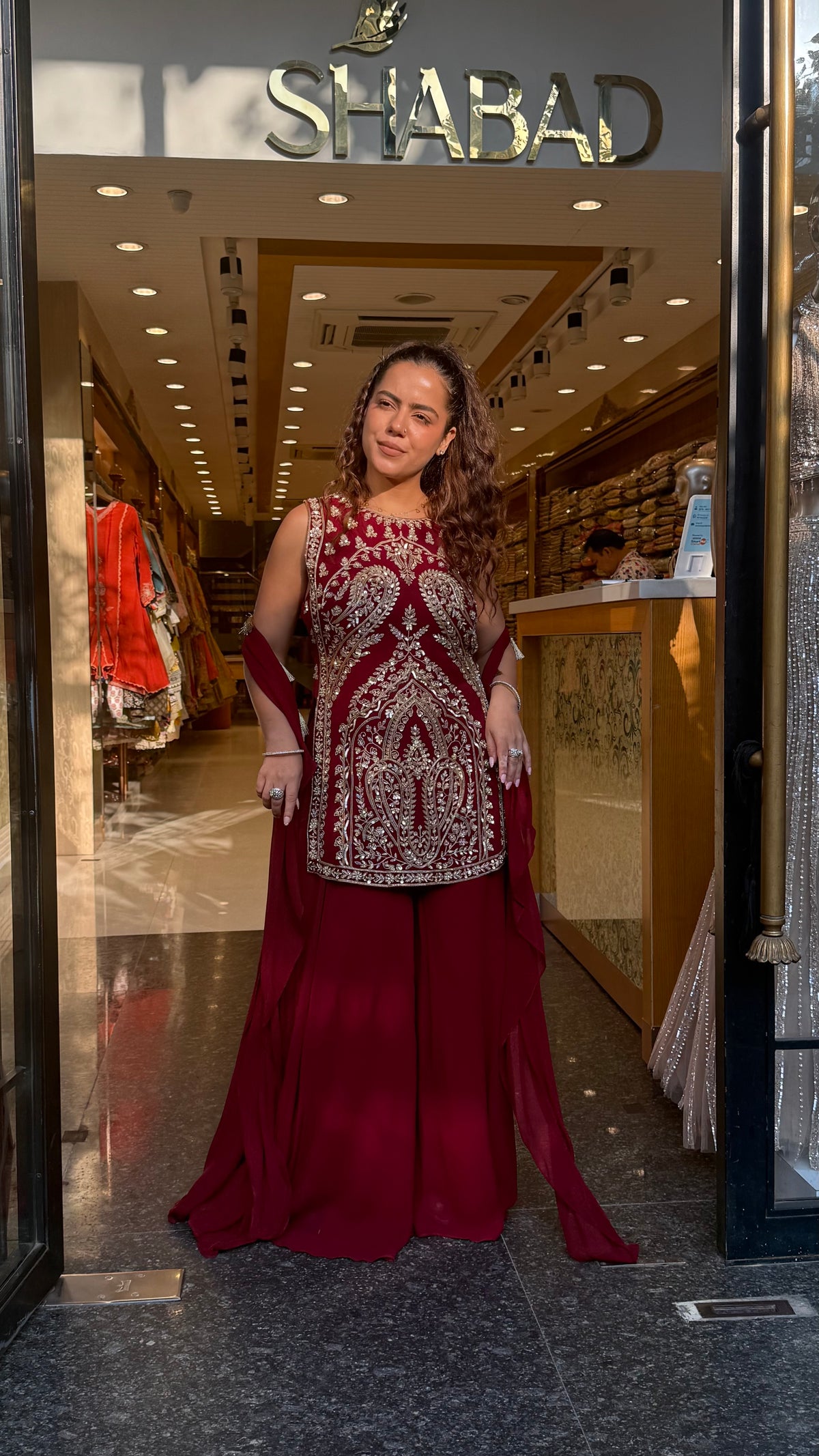Designer Dori Sequin Cutdana Suit Set
