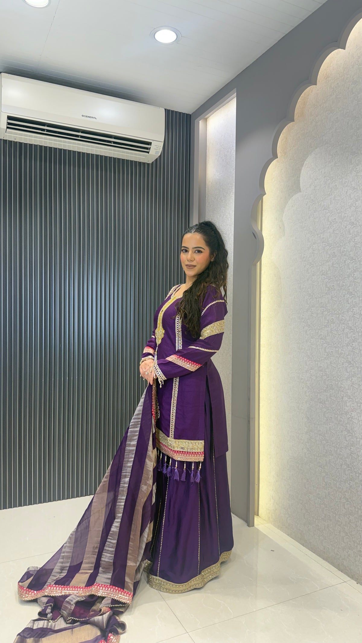 Premium Silk Suit Set with Sequin Handwork