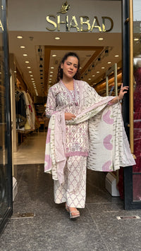 Budget-Friendly Printed Cotton Suit with Farshi Salwar