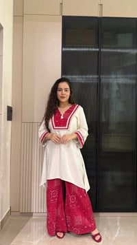 Stretchable Shirt & Cotton Bottom Coord Set for Women