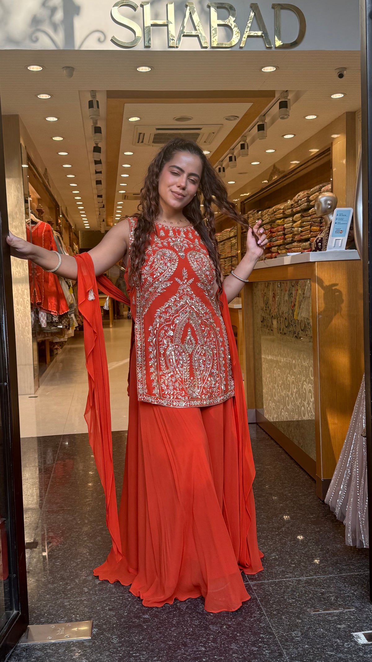 Designer Dori Sequin Cutdana Suit Set