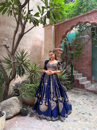 Tafta silk fabric | sequence and dori work