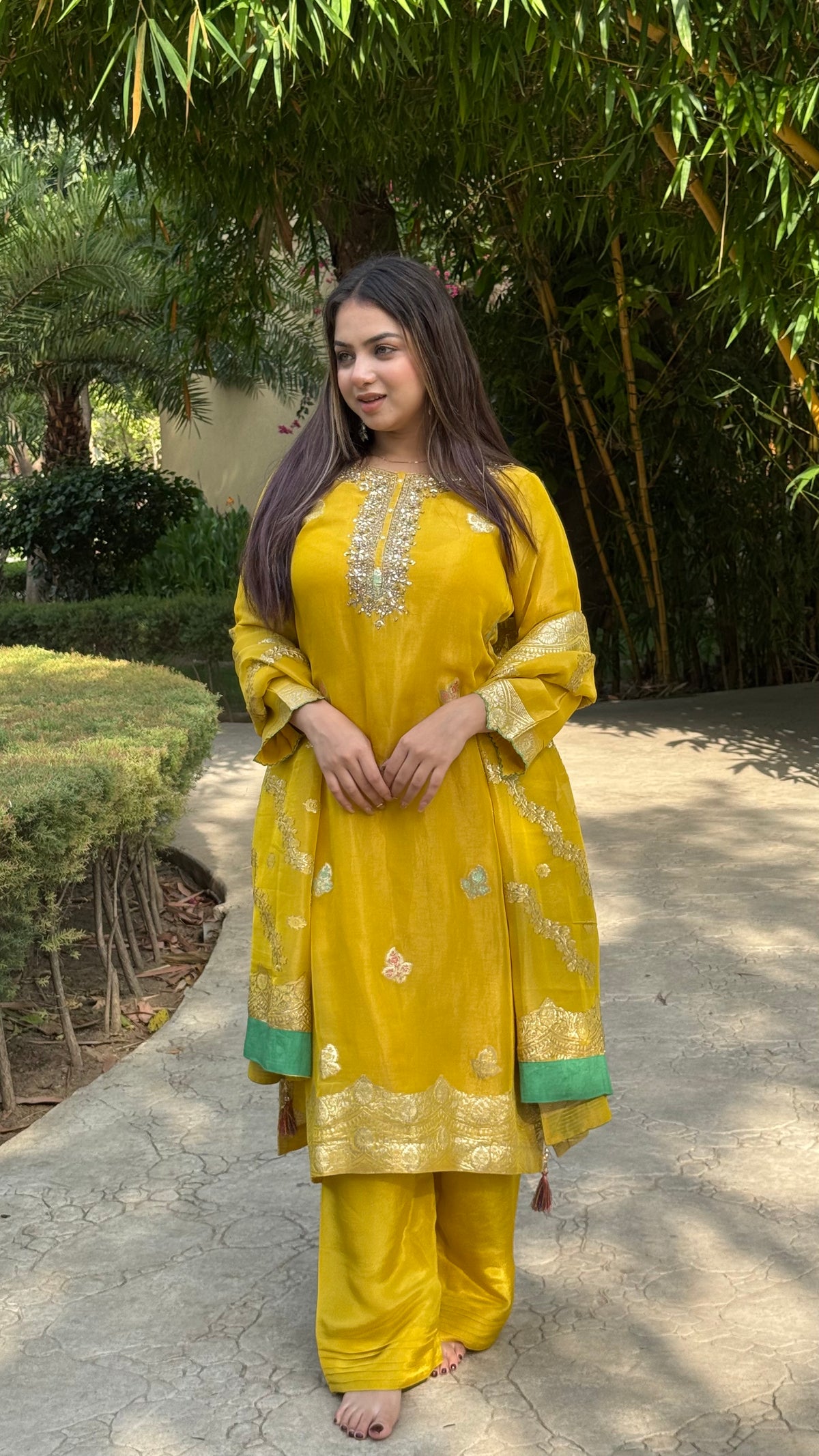 Banarasi Yellow Suit – Traditional Elegance with a Modern Touch