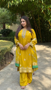 Banarasi Yellow Suit – Traditional Elegance with a Modern Touch