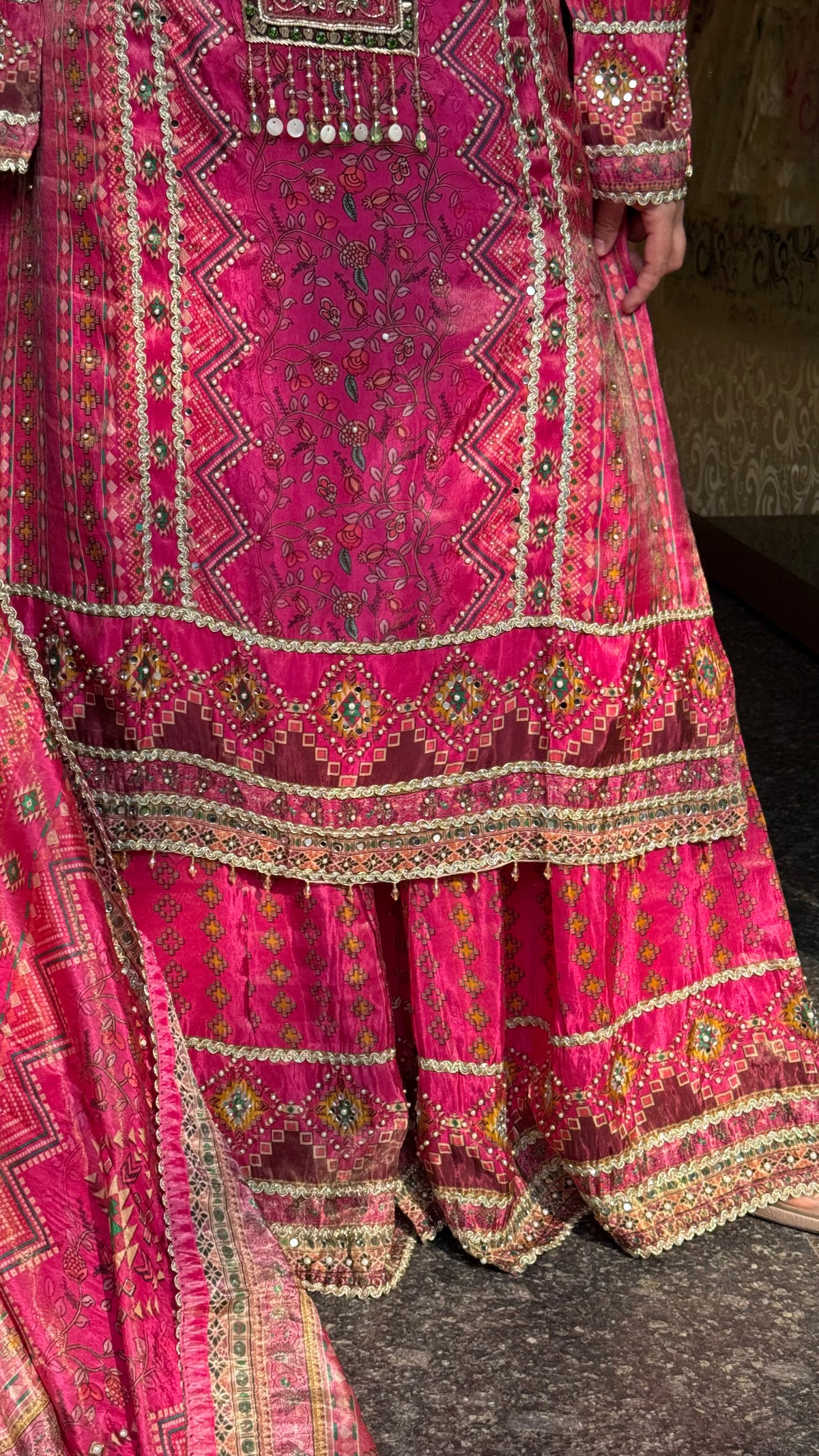 Women’s Shimmer Tissue Suit Set | Pearl, Cutdana & Zarkan Work | Premium Ethnic Wear