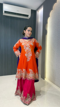 Chinon Dori Work Heavy Suit With Mirror & Sequin Detailing